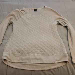 Cream Heather waffle stich sweatshirt